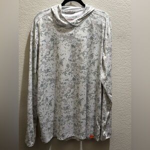 Grunden Gray White Camouflage Men's Hoodie 3X